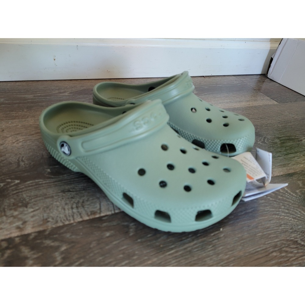 Crocs Classic Clog K Moss Green Kids Size J5 Slip On Water Shoes 206991-308